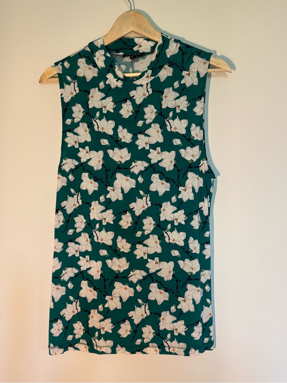 rag & bone Sabeen Floral Mock Neck Sleeveless Top Green Size Large - Picture 6 of 9